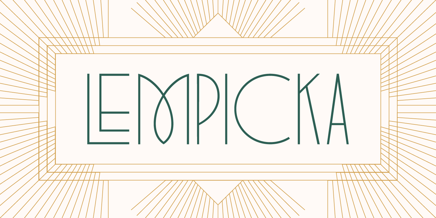 Przykładowa czcionka Lempicka #1